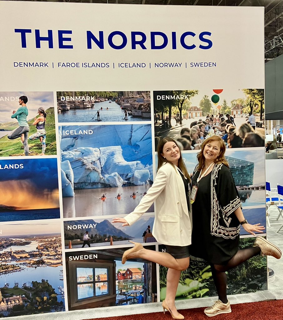 BB aka Birgitte Brahe and KK aka me, are doing all the best we can to share joy at work at #imex22 #eventprofs #bellacenter #marroitt #lasvegas #bellagroup