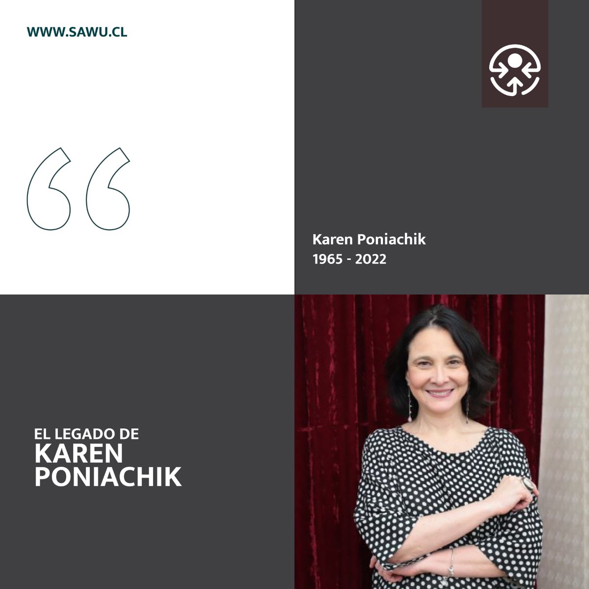 sawu_cl's tweet photo. Valoramos el legado de Karen Poniachik
Hoy queremos destacar la trayectoria y el legado de Karen Poniachik, la primera mujer en liderar el @MinMineria_cl en Chile
#notasdeinteres #programadecompralocal #comunidadsawu #liderazgofemenino https://t.co/9obCel1Q23