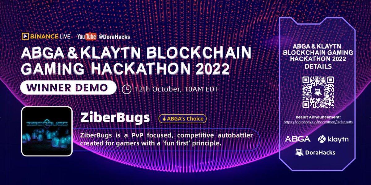 Tomorrow at 10am EDT (2pm UTC), we will present online as one of the 8 winning projects of the @ABGAasia & @klaytn_official Hackathon 2022! Tune in here: youtube.com/watch?v=CRdVm0…