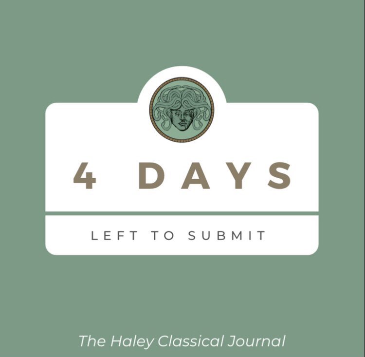 THERE ARE FOUR DAYS LEFT!!! to submit to the Haley ❤️ We are so excited to read your submissions! Here’s the link: docs.google.com/forms/d/e/1FAI…
