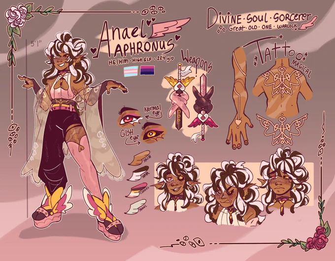 hiii happy #PortfolioDay im a sapphic illustrator/designer looking for work in november  i love working with ttrpgs/dnd + original projects and open to opportunities in character art, design, and more  pixelpastry7.com  
