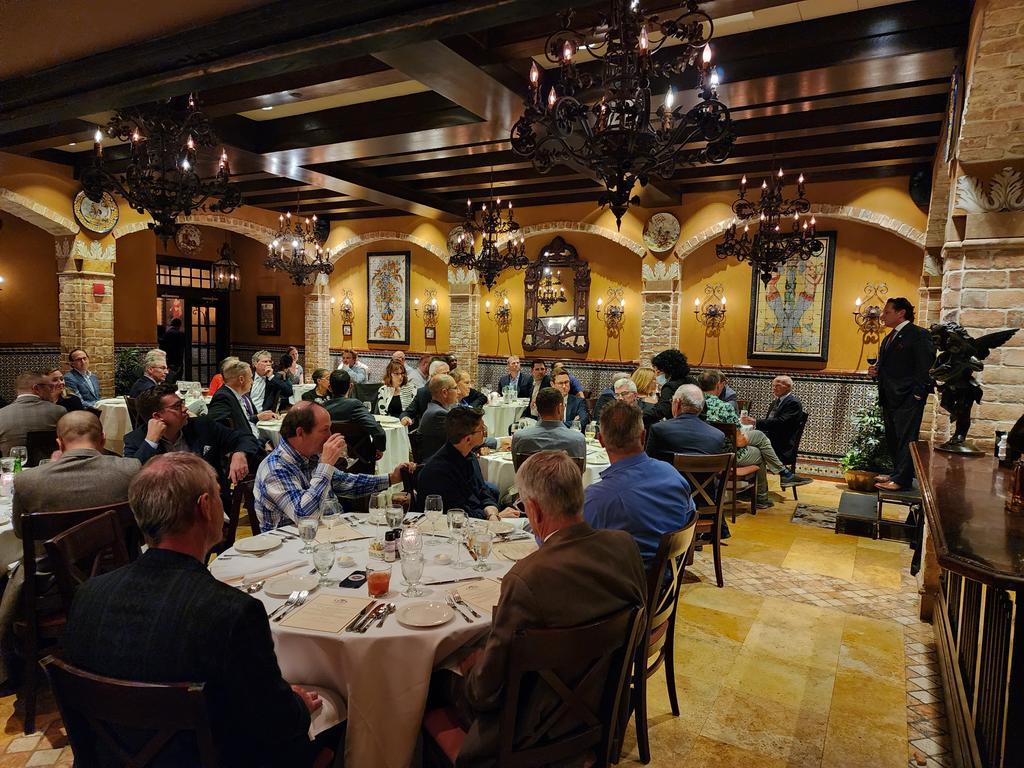 Our incredible <a href="/otatrauma/">OTA</a> president addressing generations of leaders at our opening leadership dinner for #OTA2022.  Great choice of venue <a href="/Hassan_Mir_MD/">Hassan Mir MD MBA</a> 

I'm honored to serve this organization of selfless leaders!