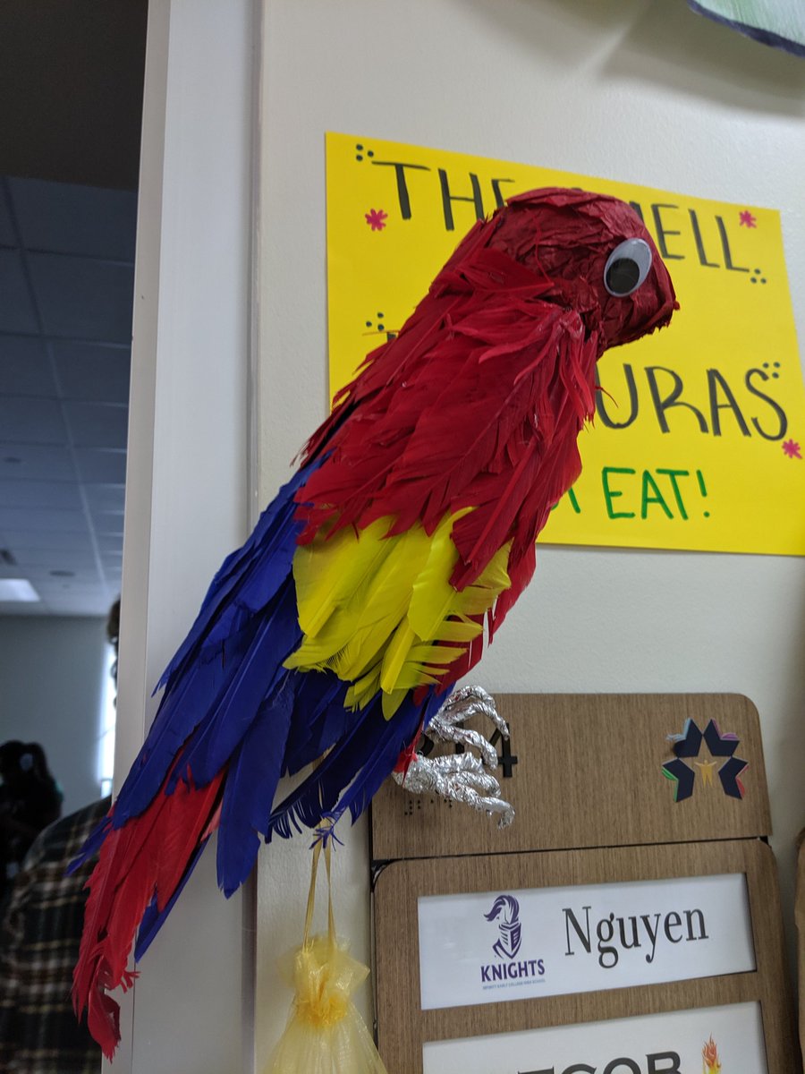 chaoticteacher's tweet photo. My advisory kids won the window decorating contest for HHM. It was beautiful to see my former classmates and students support us.  Also, thank you to the 300 random strangers I asked for likes and an Instagram story post. You made a teacher's day by making my kids' day. https://t.co/AxKiw0DWeK