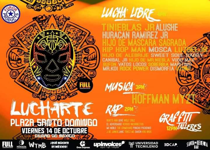 desdela3cuerda's tweet photo. Del 13 al 16 de octubre el festejo de @Lucharte_, detrás de este @iLianaSo 🤼♂️🖌🔥✏️
.
.
.
#ArteyLuchaLibre #LuchayArte #IlianaSo #Lucharte #LuchaLibre #Luchalibremexicana #Lucha #México #LuchaLibre https://t.co/OFhqdBsg0O