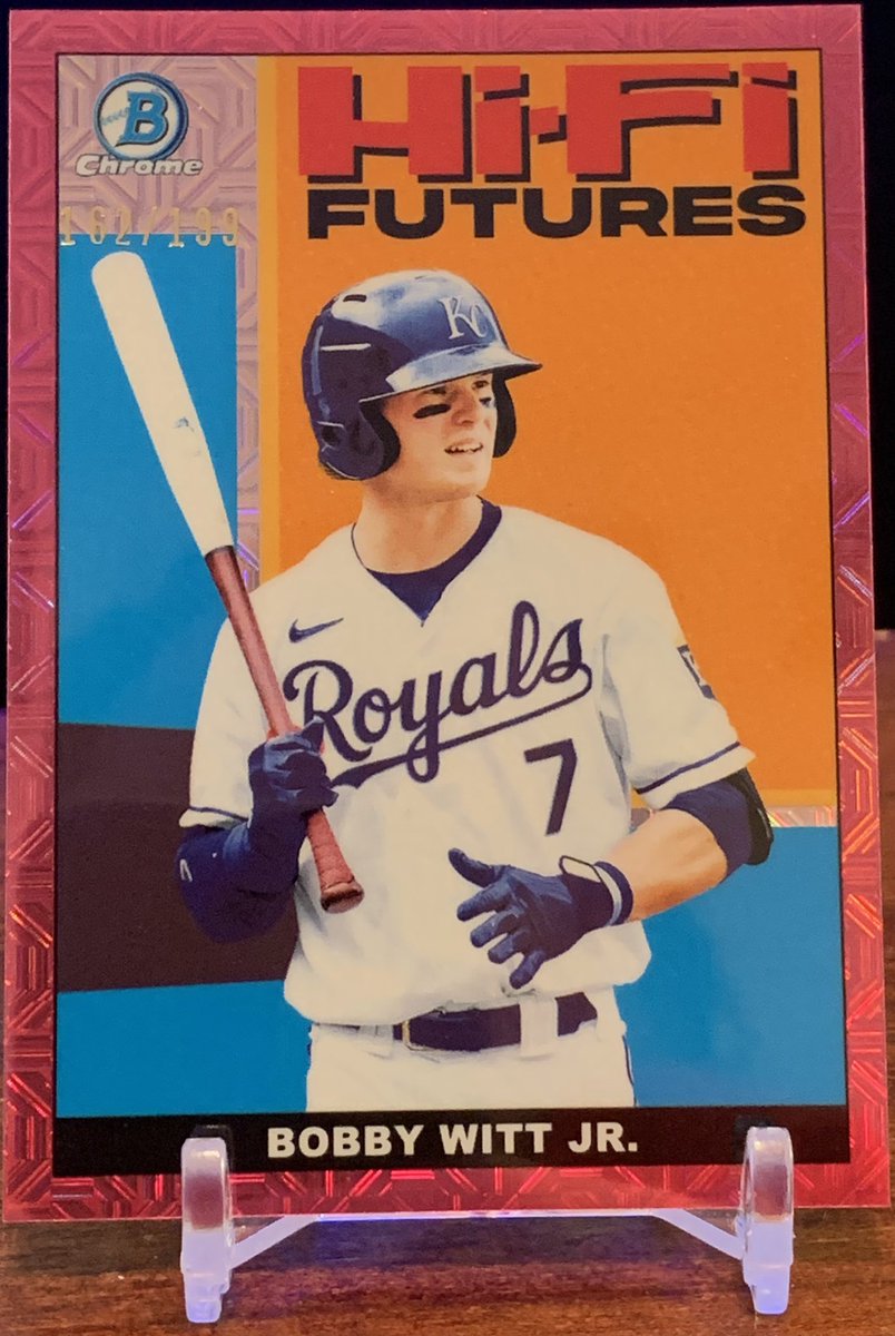ConnorM118's tweet photo. Bobby Witt Jr Lot Pink Mojo /199 and Mojo!!! 

$25 BMWT!!!

Retweets Appreciated!!
@sports_sell @CardboardEchoes @FatherBreaks @hobbyretweeters  @HobbyRetweet_ @TheHobby247 @DNiedringhaus @Kcsports17 @ConcordiaCards @BASportsCards @rywise6 @StackPg @Cards4Coach @cards_cb https://t.co/zNTs2t9FwY