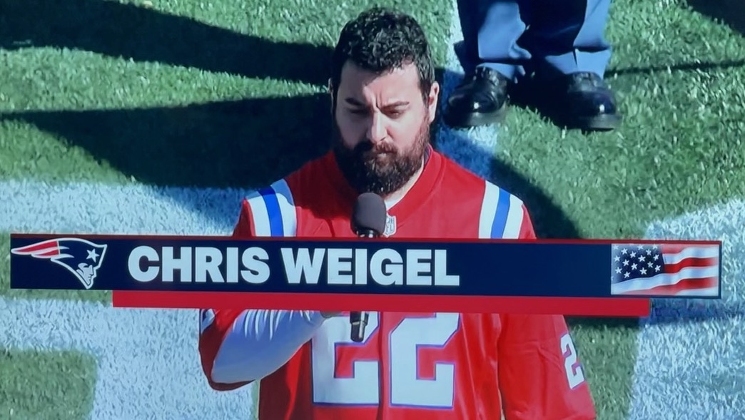 Congratulations to <a href="/ChrisWeigel/">Chris Weigel</a>, choir director at Stoughton High (and <a href="/DaweDragons/">Dawe School Dragons</a> music teacher before that), for singing the National Anthem before the start of the Patriots/Lions game this past Sunday! You can watch Mr. Weigel's performance here: youtube.com/watch?v=Vp2slv…
