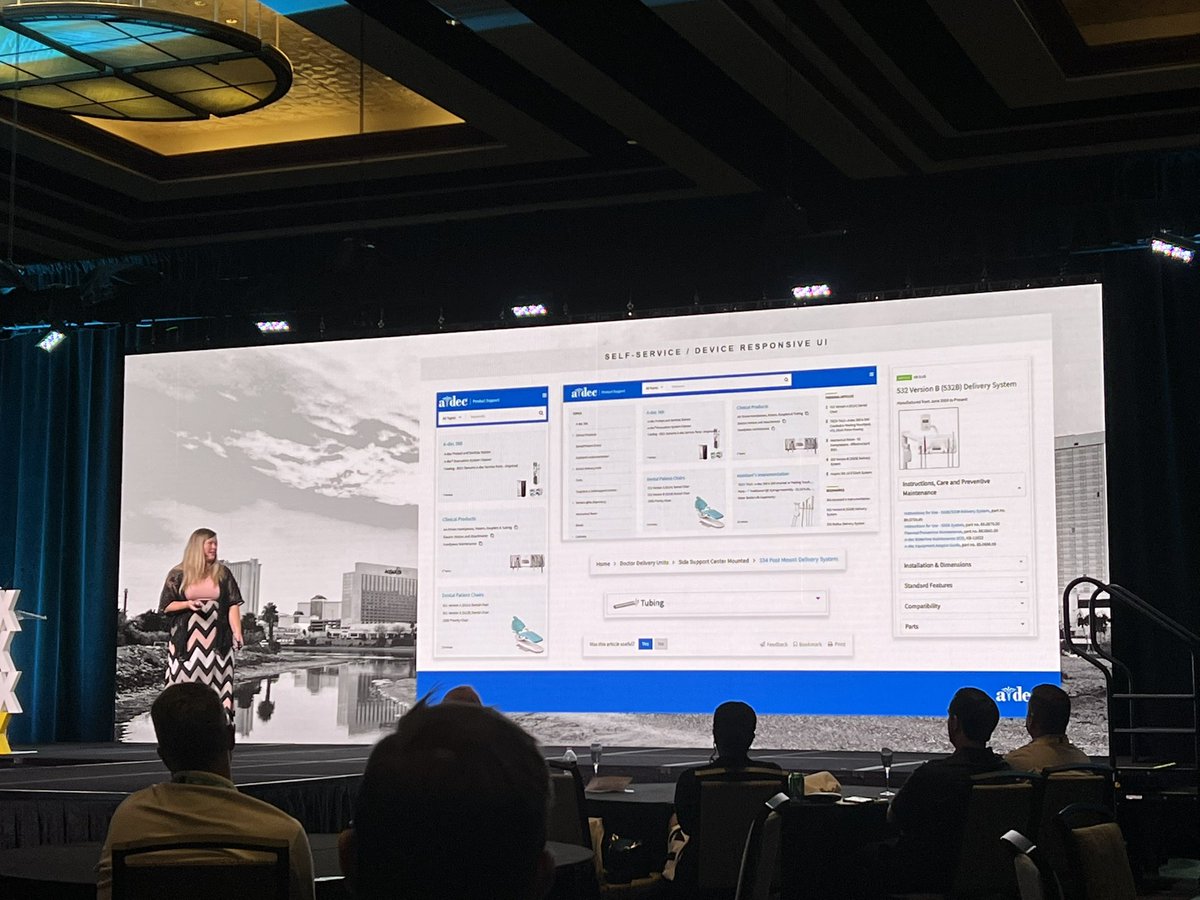 hui_wu's tweet photo. A-Dec, 50+ year old dental supply company had thousands of Sharepoint training docs of all their dental equipment. With eGain, life got so much easier for the agents taking calls. #Solve22 https://t.co/kqBt1fIRY8