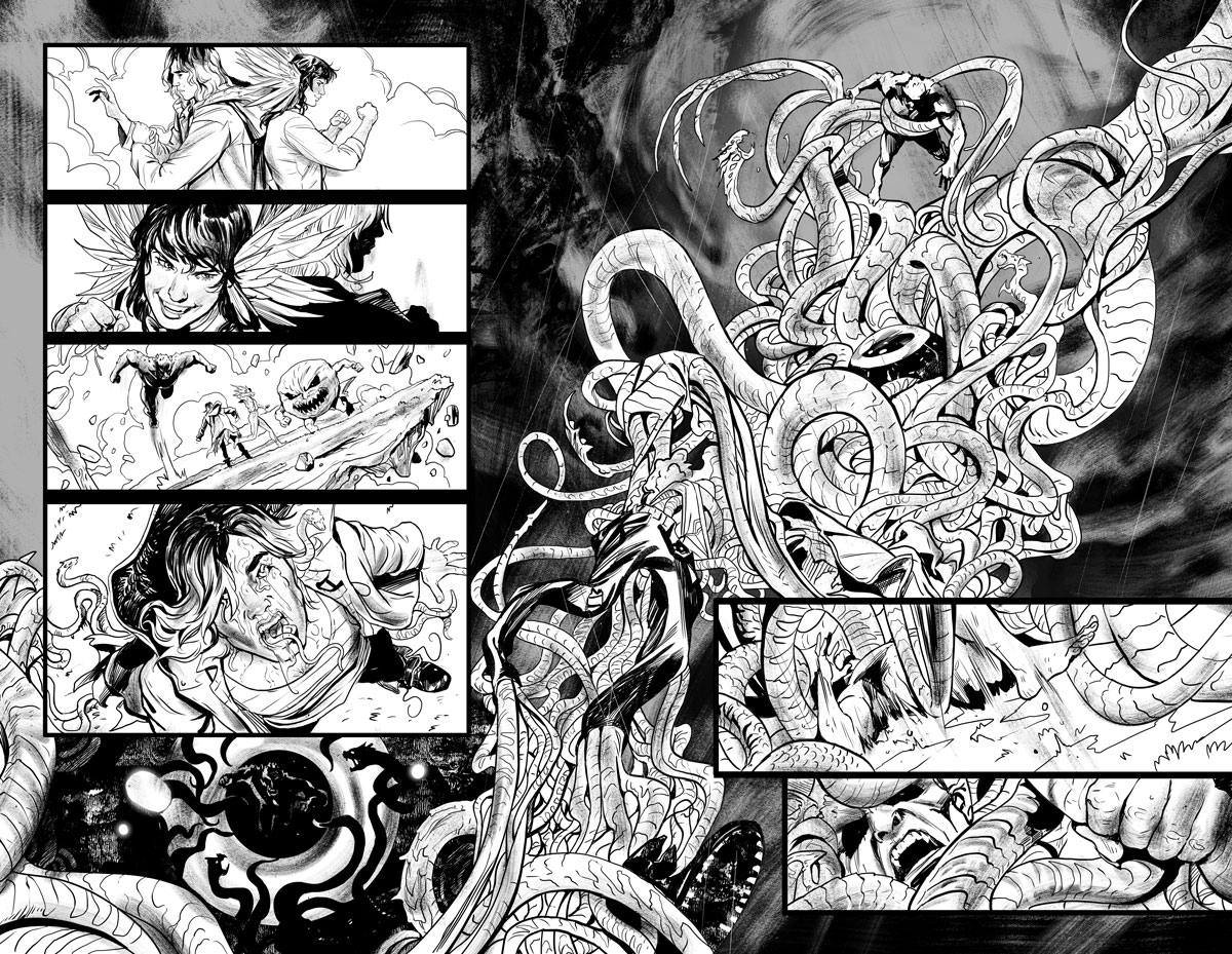 Some random Dreaming inks. 💙💜🖤 