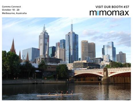 MimomaxWireless's tweet photo. Mimomax will be in Melbourne next week for #CommsConnectMelbourne. It will be our first Australian tradeshow post-COVID - our team is looking forward to seeing some familiar faces after a long break!

Learn more: https://t.co/c992yusAWT https://t.co/sSkaFnzjXT