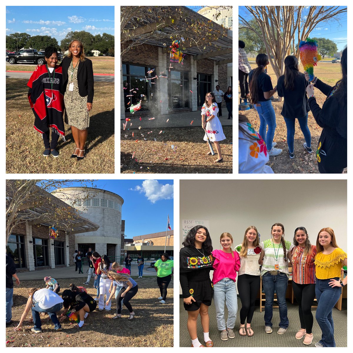 Hempstead_HS's tweet photo. Blinn Dual Credit classes celebrated Hispanic Heritage with a little fun in the sun! #levelUpHHS #HigherHeights https://t.co/Y5hqqqPHbq