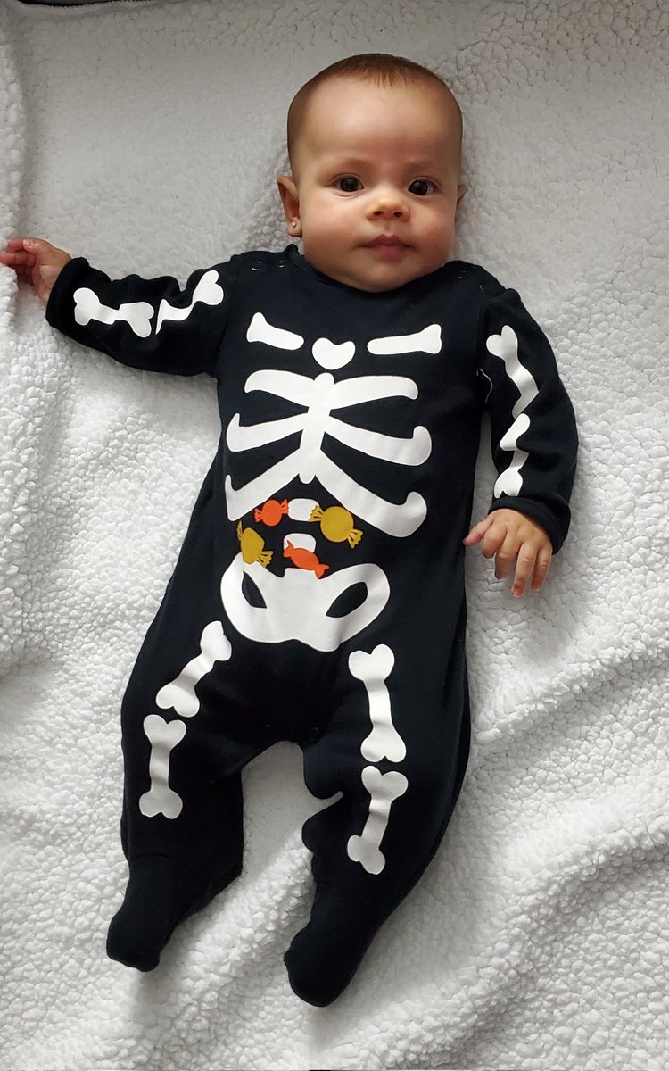 erraticagent34's tweet photo. Just a #MiniAgent enjoying her first  #spookyseason  💀🎃👻 https://t.co/sQD2ARdOIE