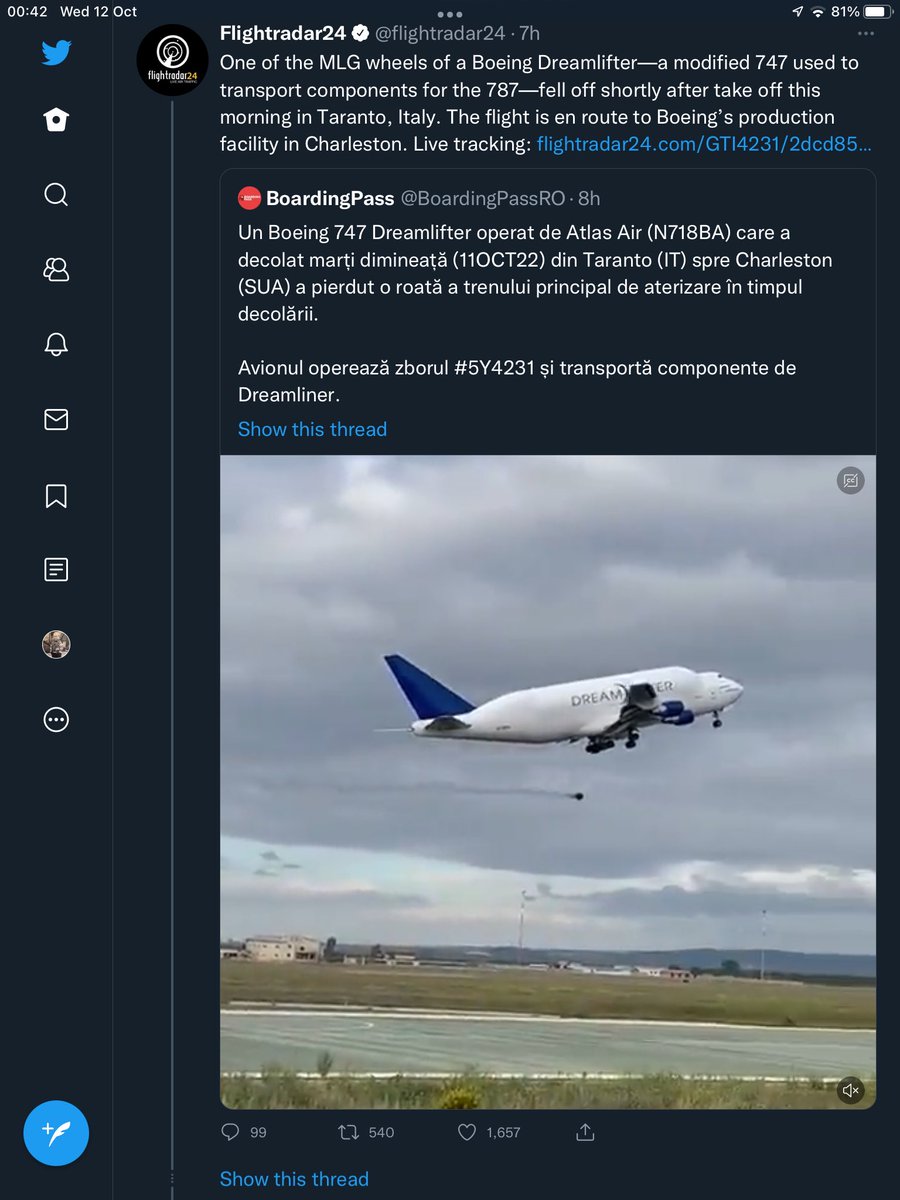 mdegll's tweet photo. Saw this overflying this morning and just seen the video. Do you continue or turn back? @scottiebateman https://t.co/ibvN42T3P2