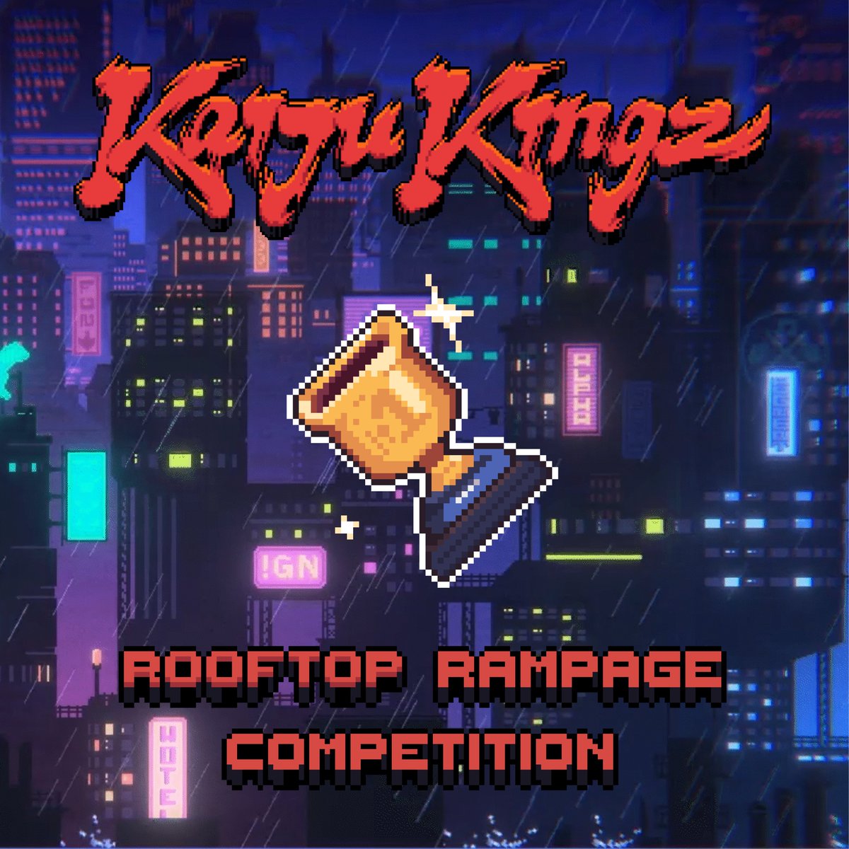 KaijuKingz's tweet photo. Our 1 Year Anniversary Rooftop Rampage Competition is now open 🌆

Return to the rooftops of Sorashima, with Rooftop Rampage again available, for a chance to win a Baby Kaiju, a Mutant Kaiju, and some $RWASTE 🏆

https://t.co/fFAKOMStOd
Instructions Below 👇 https://t.co/x8N1iFwbtm
