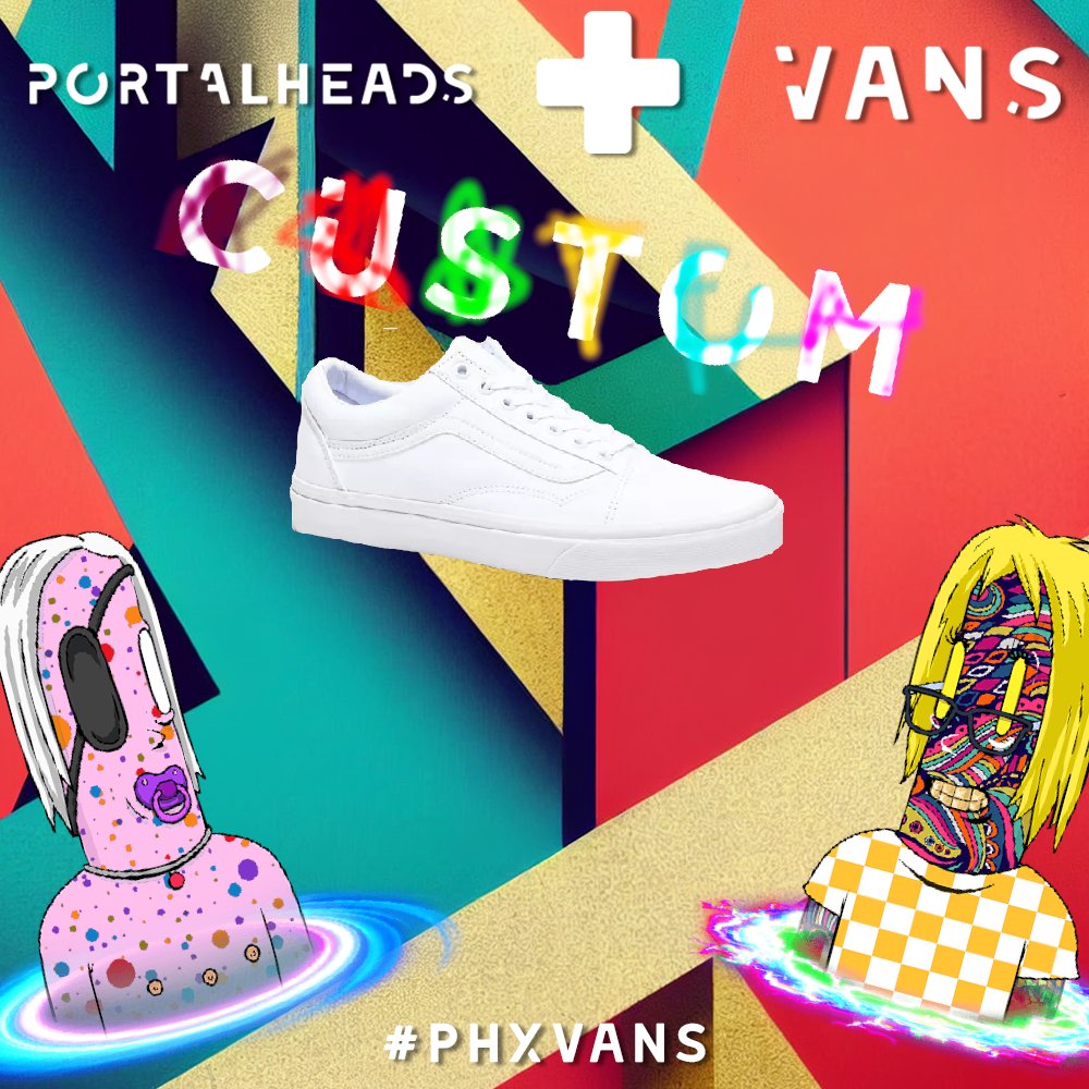 JavierUPS2001's tweet photo. Do you like @Vans shoes?🧐 Do you like custom apparel?👀 Join the @portalheads contest for a chance to win a custom Vans shoes.😱😎👟🛹 Could be a #Portalheads, #PortalPassenger, or my favorite a #Shadowheads. Join the #PHFAM
#PHXVans  #Portalheads  #FTMNFT  #AlwaysTeleporting https://t.co/BuVHDc5sV1