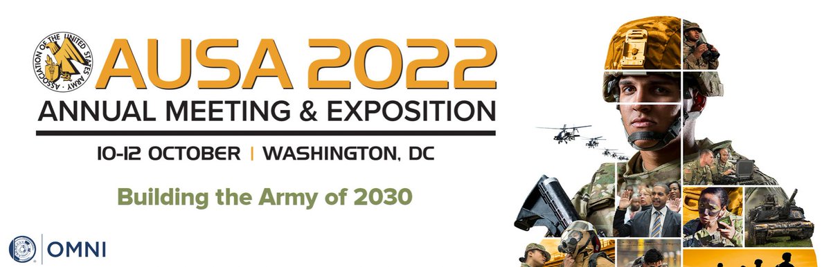 teamomnitech's tweet photo. #TeamOMNI is currently attending the AUSA 2022 Annual Meeting &amp; Expo! We are excited to hear from fellow industry leaders &amp; enjoy the opportunity to network &amp;  problem solve with our peers.

If you see our CEO, Jay, or our CTO, Aitzaz, stop them and say hello!

#AUSA2022 #GovCon https://t.co/k1EKYhTwIT