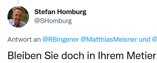 ZuckerZucker3's tweet photo. Da Witze besser im Gedächtnis bleiben als lange Threads!
Der #Witz des #Monats Oktober 2022:
@SHomburg: "Bleiben Sie doch in Ihrem Metier"
😂🤣😂 https://t.co/edpwft16lC
