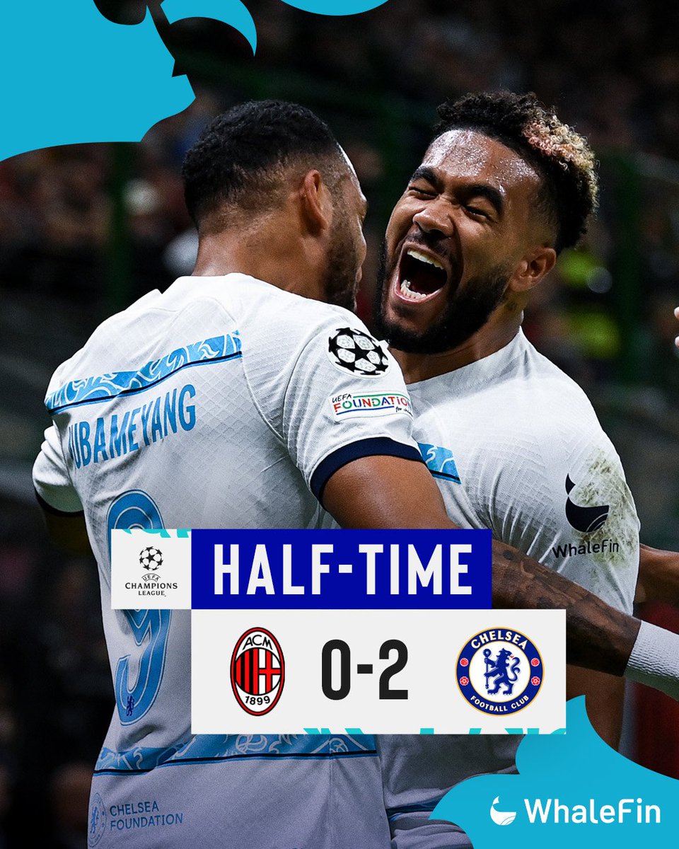ChelseaFC's tweet photo. A fantastic first 45! ๐
@WhaleFinApp | #UCL https://t.co/ffXdsXY9cL