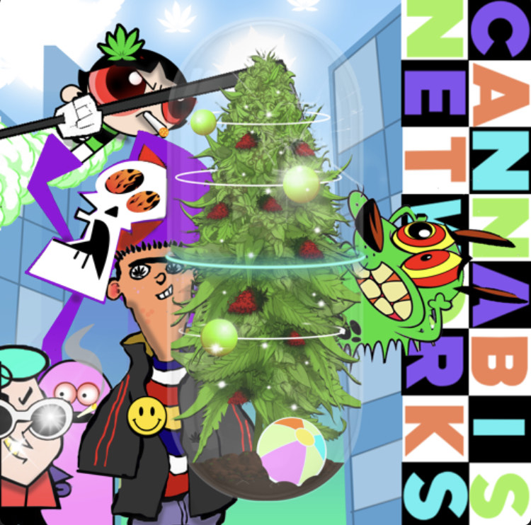 alex69brc's tweet image. i met @CreativeMGenius through my @GenuineUndead friens @nysfra10 . They are working together on a great looking project with catchy art and great business ideas, called @weedlabv2 i minted the first batch and i got this @cartoonnetwork theme which is sick!
