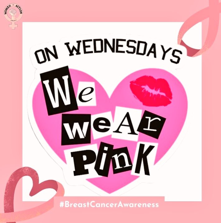 Pink is our Signature Colour but on Wednesdays We Wear Pink for Breast Cancer Awareness month! 💪🏾💃🏾

 Tag us @womeninaction_nmls in your selfies wearing pink! 🌸