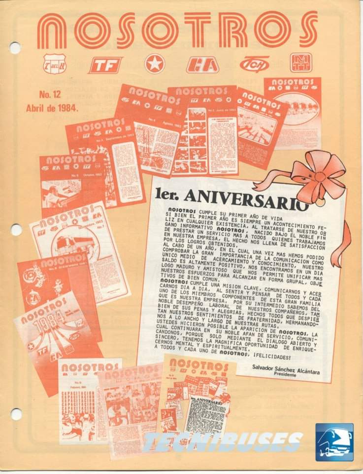 Tecnibuses_1's tweet photo. En la decada de los #80s algunos Grupos Transportistas editaron un órgano de comunicación interna llamada #Revistainterna, en el entonces Sistema Estrella Blanca @GEB_oficial lanza #RevistaNosotros donde informaría a sus colaboradores sobre eventos, inauguración de terminales. https://t.co/I2yfeD6QhP