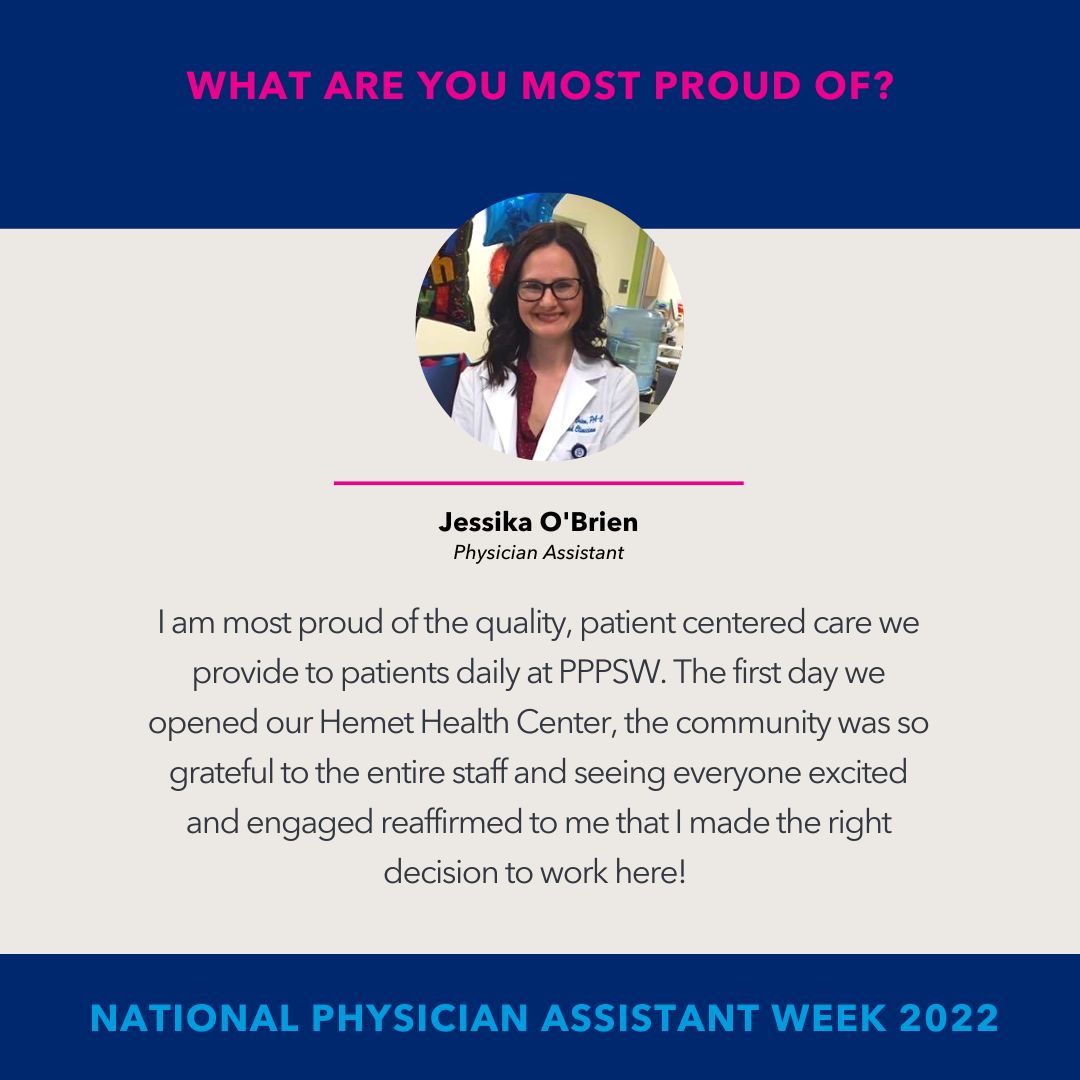 PPPSWCareers's tweet photo. Our #PAWEEK2022 celebration continues, and today, we are proud to introduce Jessika O'Brien, Staff Clinician. Jessika is proud to work for PPPSW and be able to provide the community affordable, high-quality health care No. Matter What. Thank you for all you do, Jessika! https://t.co/kE41zZxoWX