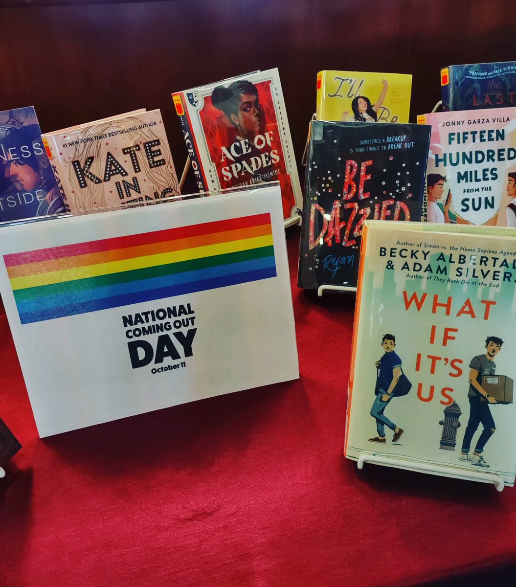 BrushLibrary's tweet photo. October 11th is National Coming Out Day. Check out a book from the KBL featuring LGBTQIA+ characters and authors. Remember that everyone's coming out journey is different! #nationalcomingoutday https://t.co/pcMDVU5XBt