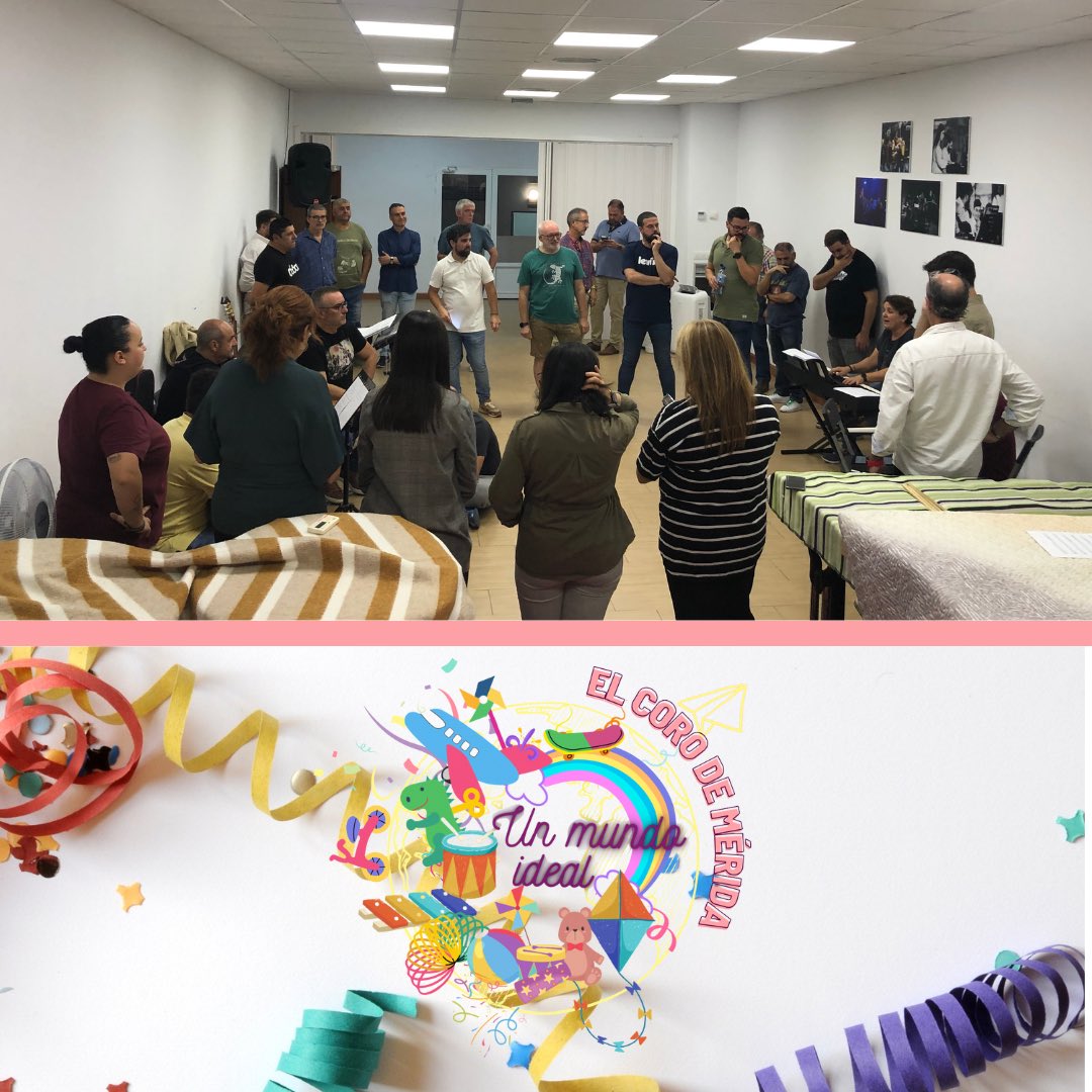 Ensayos con sabor a viernes 🎊 

#ElCorodeMérida 
#UnMundoIdeal 
#SoyCoristaSoyRomana
#SoyCorsitaSoyRomano 
#COAC2022
#CarnavalRomano