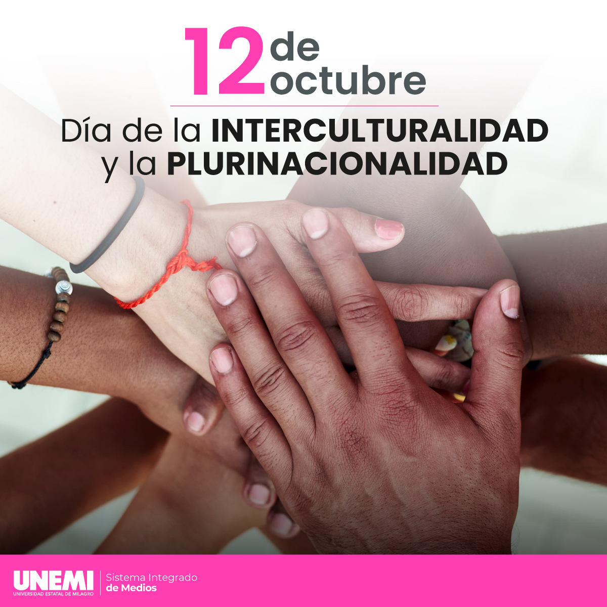 UnemiSim's tweet photo. ✅ Desde el año 2011, el Gobierno Nacional declaró el 12 de octubre, como el #DíaDeLaInterculturalidadYLaPlurinacionalidad. 

⏩ La fecha tiene como principal propósito fortalecer la unidad nacional en la diversidad.

#SIM #SistemaIntegradoDeMedios #ByUNEMI https://t.co/5RNPHHMoES