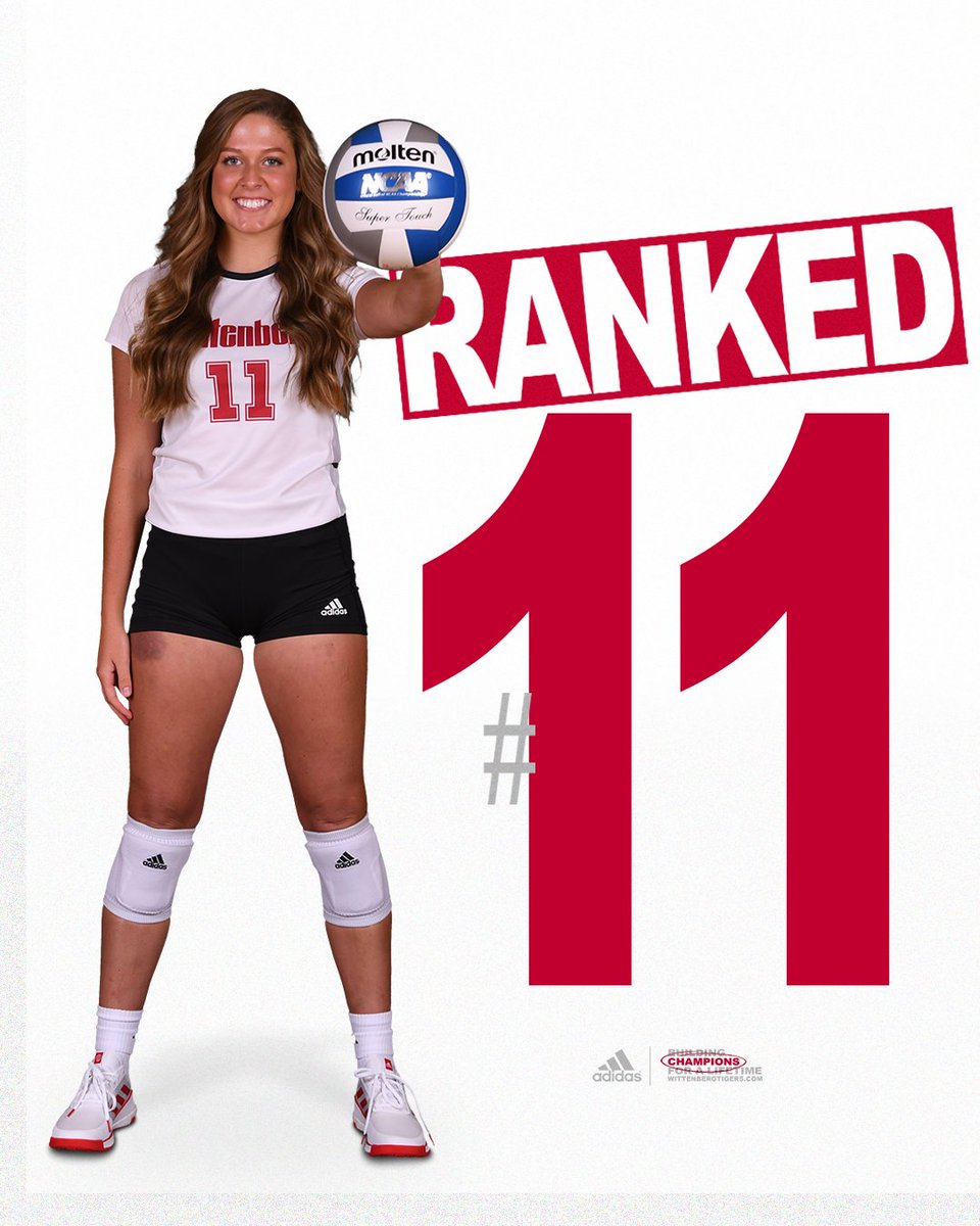 Wittenberg Athletics (@wittathletics) on Twitter photo In the latest Division III Coaches Poll, your <a href="/witt_wvb/">Wittenberg Volleyball</a> Tigers remain at No. 11 in the nation with a 15-3 record on the season. #TigerUp
𝘍𝘶𝘭𝘭 𝘊𝘰𝘢𝘤𝘩𝘦𝘴 𝘗𝘰𝘭𝘭: avca.org/polls/diii-wom… In the latest Division III Coaches Poll, your <a href="/witt_wvb/">Wittenberg Volleyball</a> Tigers remain at No. 11 in the nation with a 15-3 record on the season. #TigerUp
𝘍𝘶𝘭𝘭 𝘊𝘰𝘢𝘤𝘩𝘦𝘴 𝘗𝘰𝘭𝘭: avca.org/polls/diii-wom…