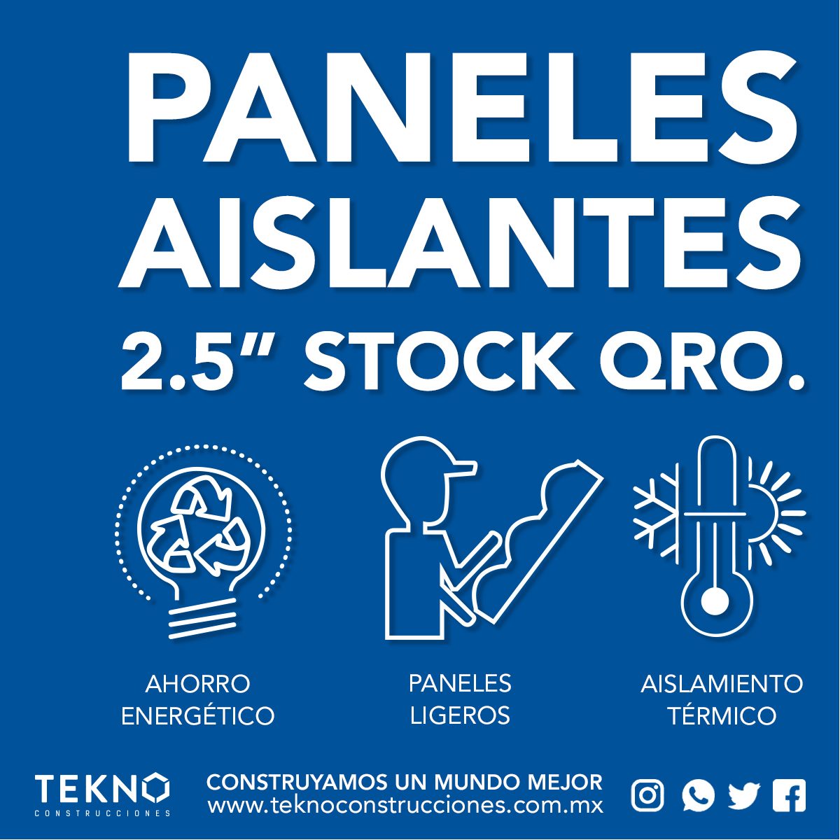 TeknoConst's tweet photo. SUPERWALL FRIGO COLOR BLANCO 2.5" CAL 26/26 pz de 6 y 12 mts. Entrega inmediata en Bodega Querétaro ¡LLÁMANOS! Cotizamos tus proyectos 4422430907 https://t.co/oiDzCdrMSm
