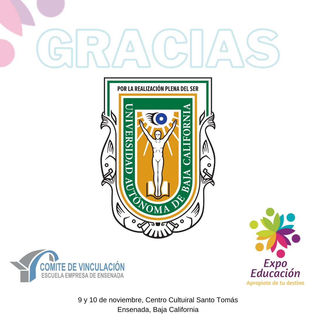 covee_ens's tweet photo. 👏👏 Muchas gracias a la UABC por ser parte de los 17 años de la #ExpoEducación2022
👉 Si quieres información sobre sus carreras o requisitos de ingreso puedes comunicarte a: escolarens@uabc.edu.mx
 
#COVEE #Educación #Carrera #Universidad #Ensenada #viral #Codeen  #UABC https://t.co/lvFMBhWzG2