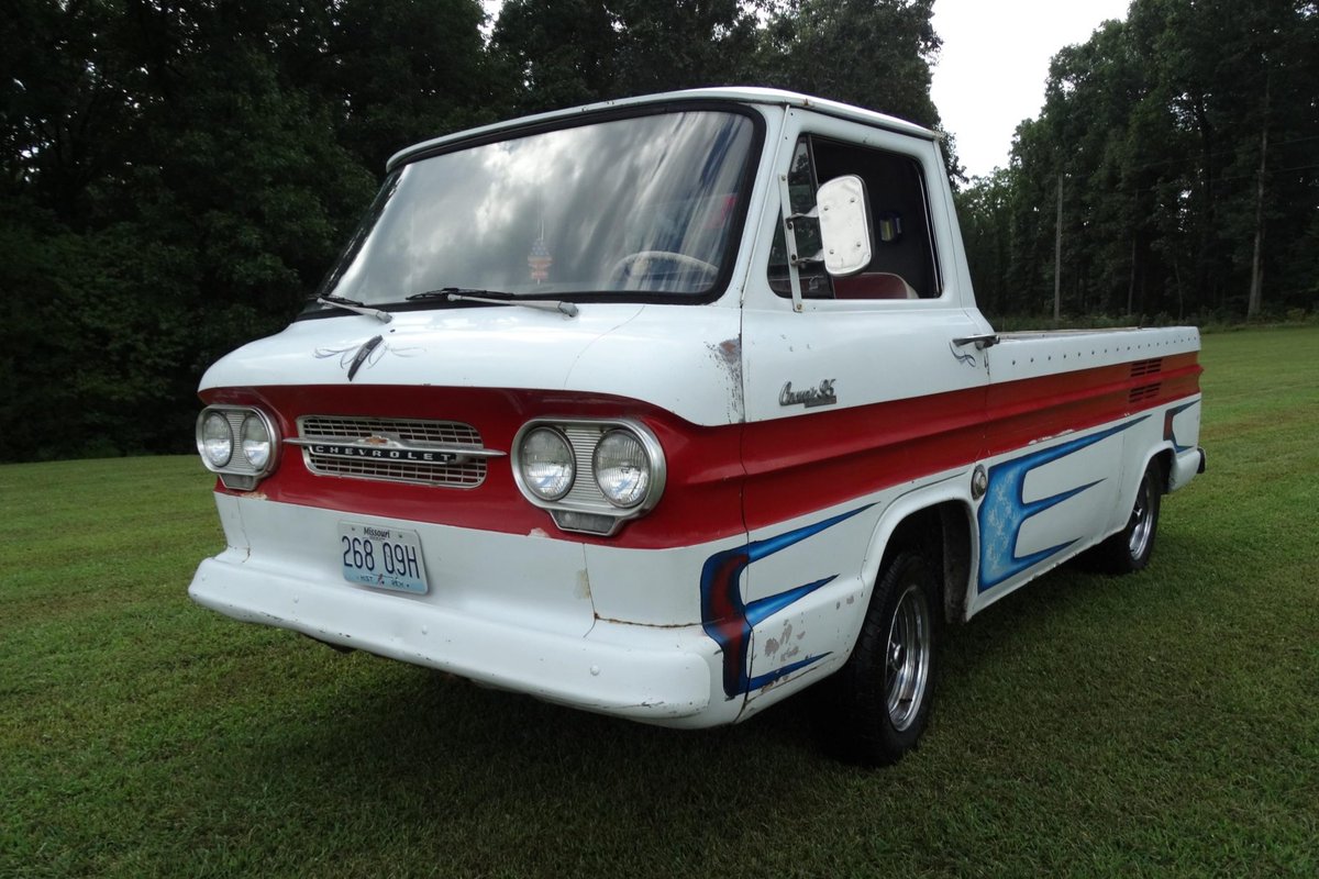 Now live at BaT Auctions: Turbocharged 1962 Chevrolet Corvair 95 Rampside Pickup 3-Speed. bringatrailer.com/listing/1962-c…