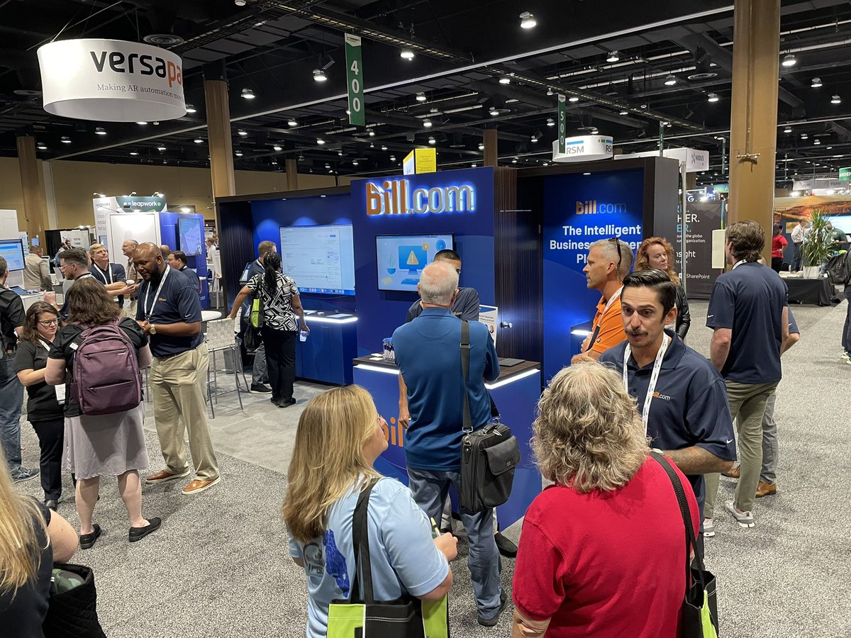 The <a href="/billcom/">BILL</a> booth at #mysummitna booth is bustling!