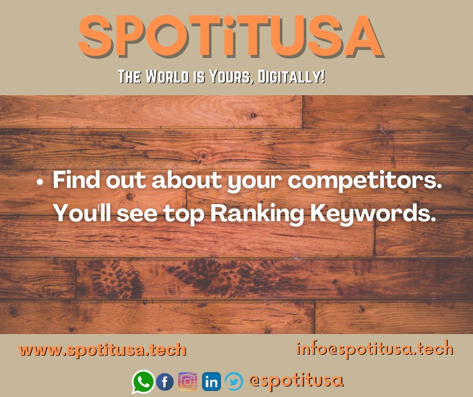 SPOTITUSA's tweet photo. Keyword research is important for SEO. Get started with keyword research for your business website. It will help you to succeed with search engine rankings.
Learn more about how we can help you out with your website #SEO at https://t.co/qWS1aQ42IB https://t.co/gFMeDWy34Q