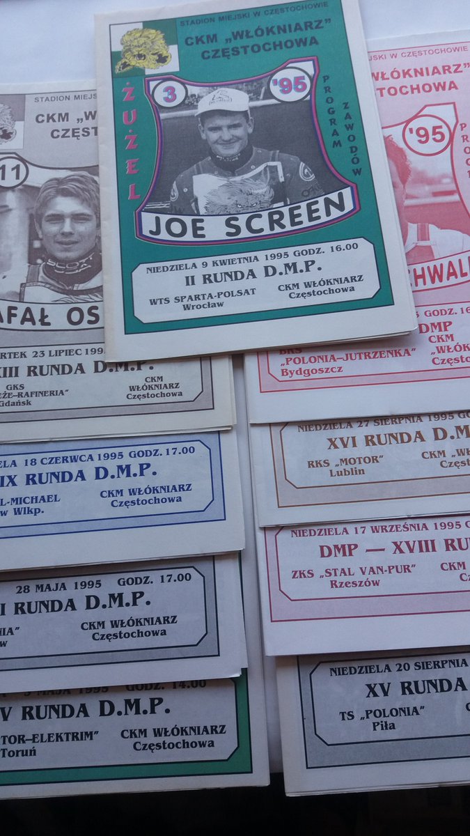 pRUSZKIEWICZ's tweet photo. @R_Darzynkiewicz 1995 Czestochowa.
Here are programmes from that season.
I hope it helps to understand it a bit better🙃.
#screenmachine
@UprightSpeedway
#myspeedwaycollection https://t.co/WSky8akB64