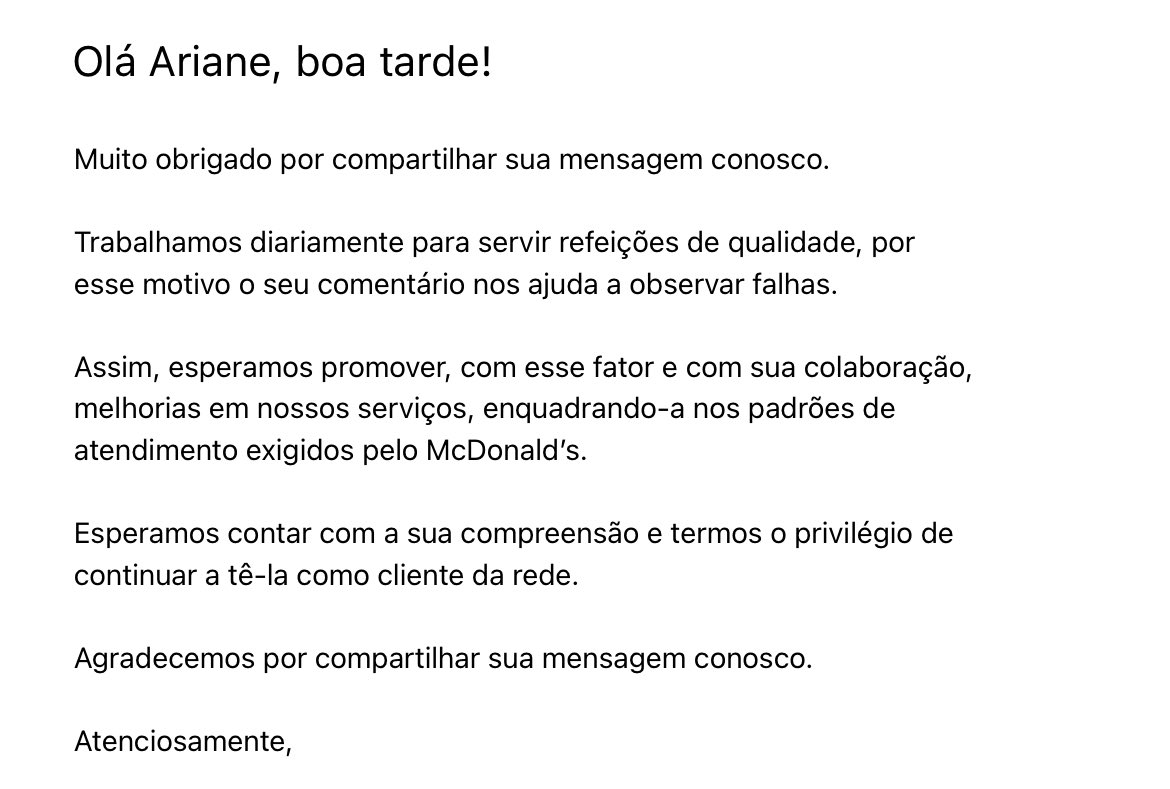 arianebertolaa's tweet photo. Resposta do @McDonalds_BR para porcaria que me venderam por 40 reais 🤡🤡🤡 https://t.co/QuVtBbj5YH