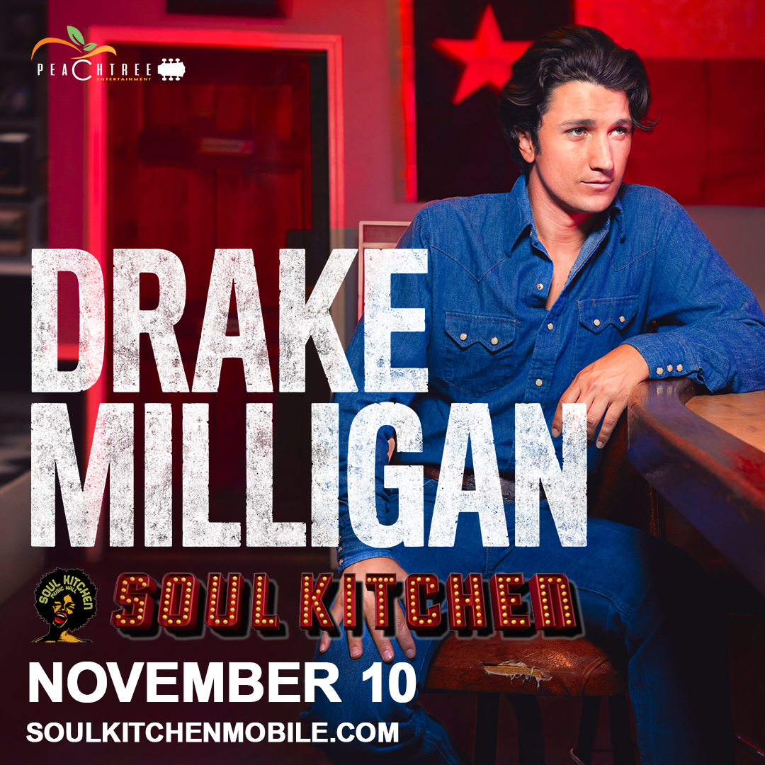 JUST ANNOUNCED 🎶🎶 @DrakeMilligan is coming to @SoulKitchenMob! On-sale Fri 10/14 at 10 AM CT Drake is known for portraying Elvis Presley on the CMT series 'Sun Records' and, more recently, for appearances on American Idol & America's Got Talent. 🎟 ticketweb.com/event/drake-mi…
