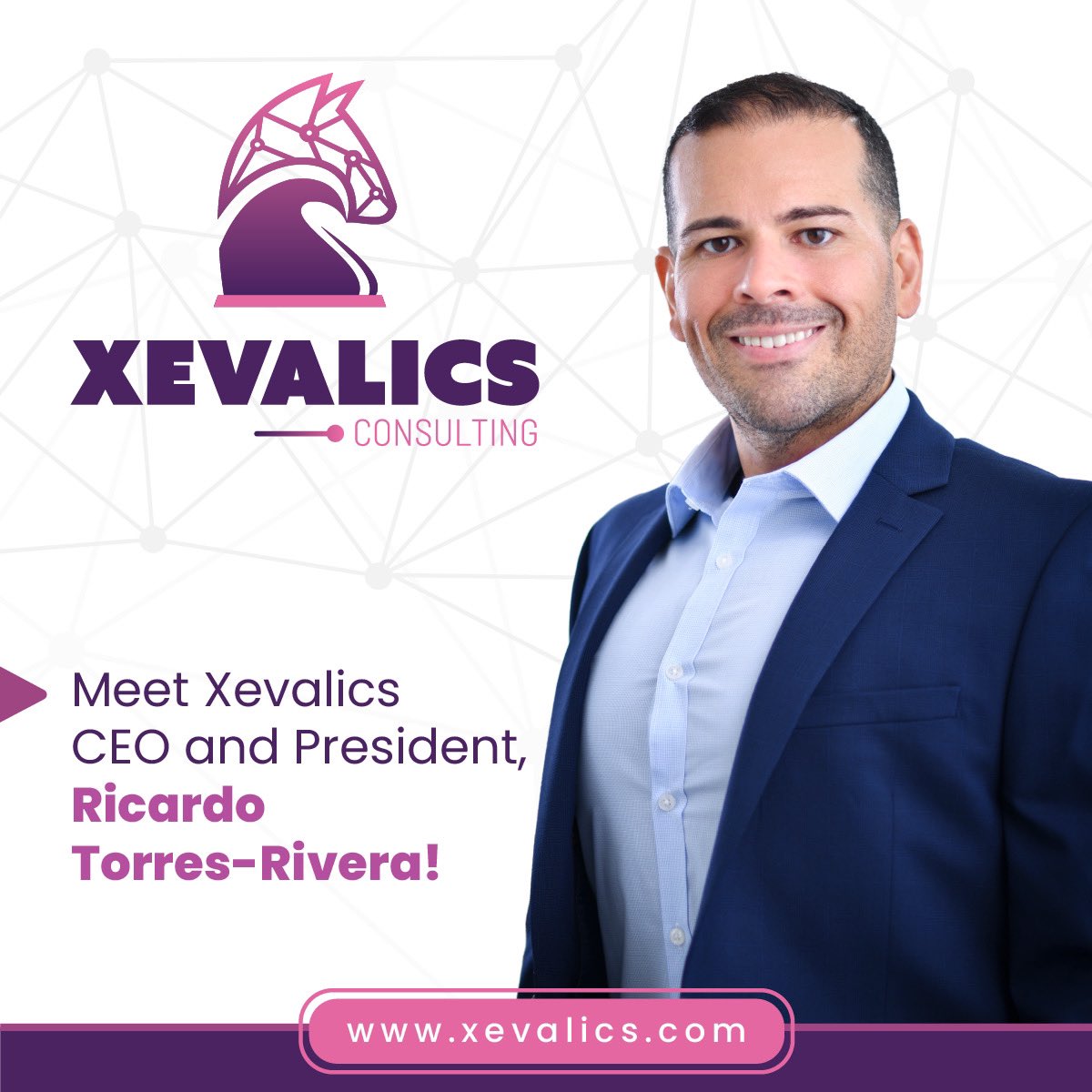 Xevalics's tweet photo. Meet Xevalics CEO and President, Ricardo Torres-Rivera! As a consulting service provider in the life science industry, Ricardo understands the importance of supporting clients in their mission to improve peopleโs lives. Learn more at https://t.co/SHOMoPbCh8. #xevalics https://t.co/qGCd419xg5