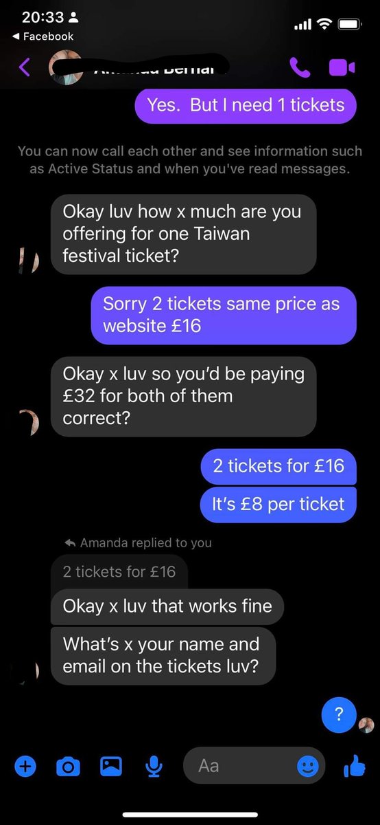 kuanpliu's tweet photo. This account commented under our sold out post claiming to have tickets for sell. She claims to have bought 5 and got 3 spare. I checked the order, no one's bought 5 and no one's with the same name.
Good thing my friend checked with me.

Meaning...I've chosen the right film...? https://t.co/f3QA3e8iN7