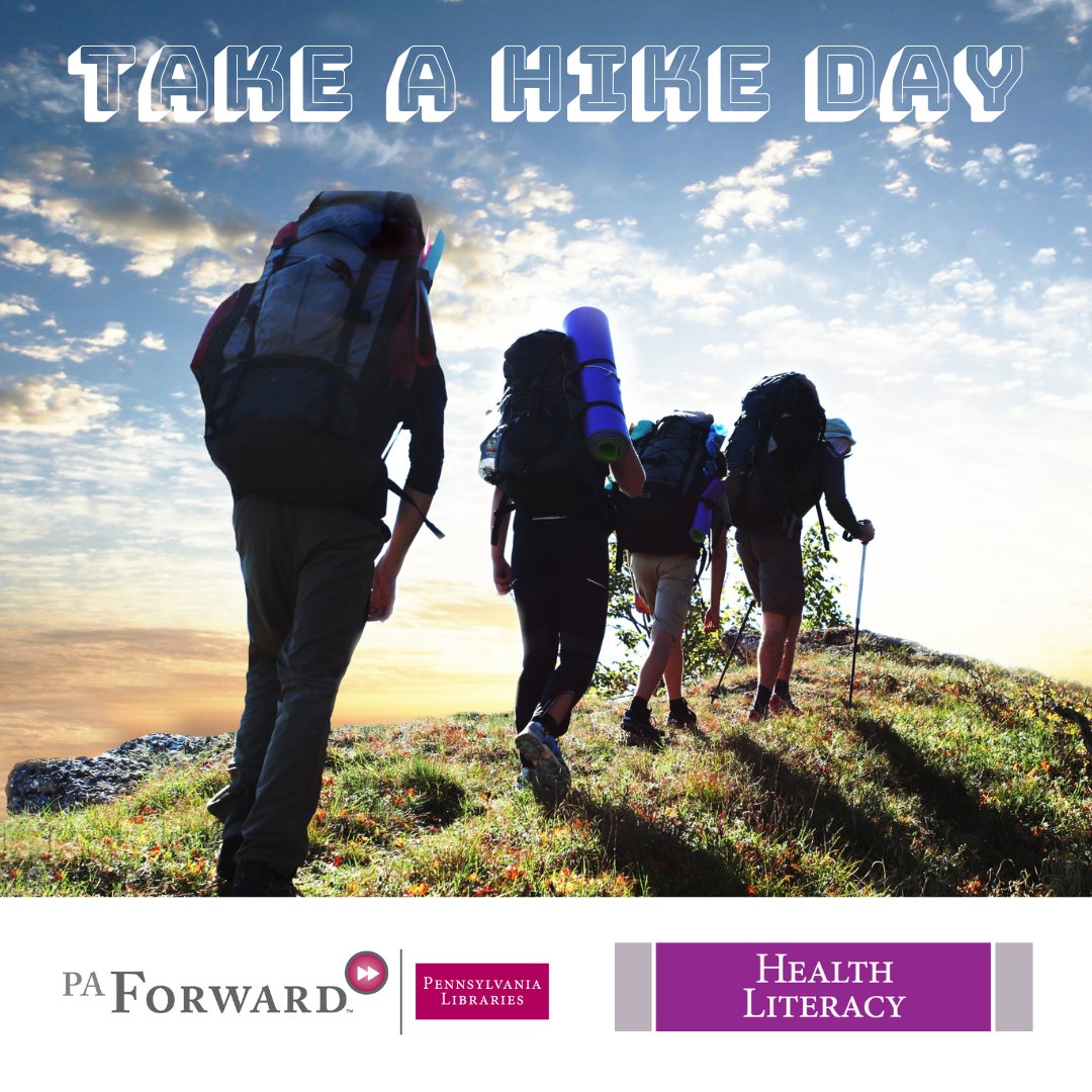 ValleyLibrary's tweet image. #TakeAHikeDay was established by the American Hiking Society to encourage people to get outside, get some exercise, &amp;amp; connect with nature. With over 60,000 miles of trails in the National Trail System across the 50 states, there are plenty of places to see.