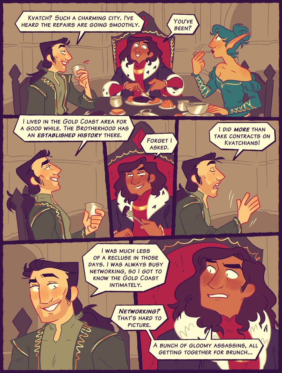 t00thpasteface's tweet photo. SANGUINE THROWBACK 1/3
(this comic was such a rollercoaster to draw!! hope yall love it!!) #elderscrolls #oblivion https://t.co/KRhVZUqsMc