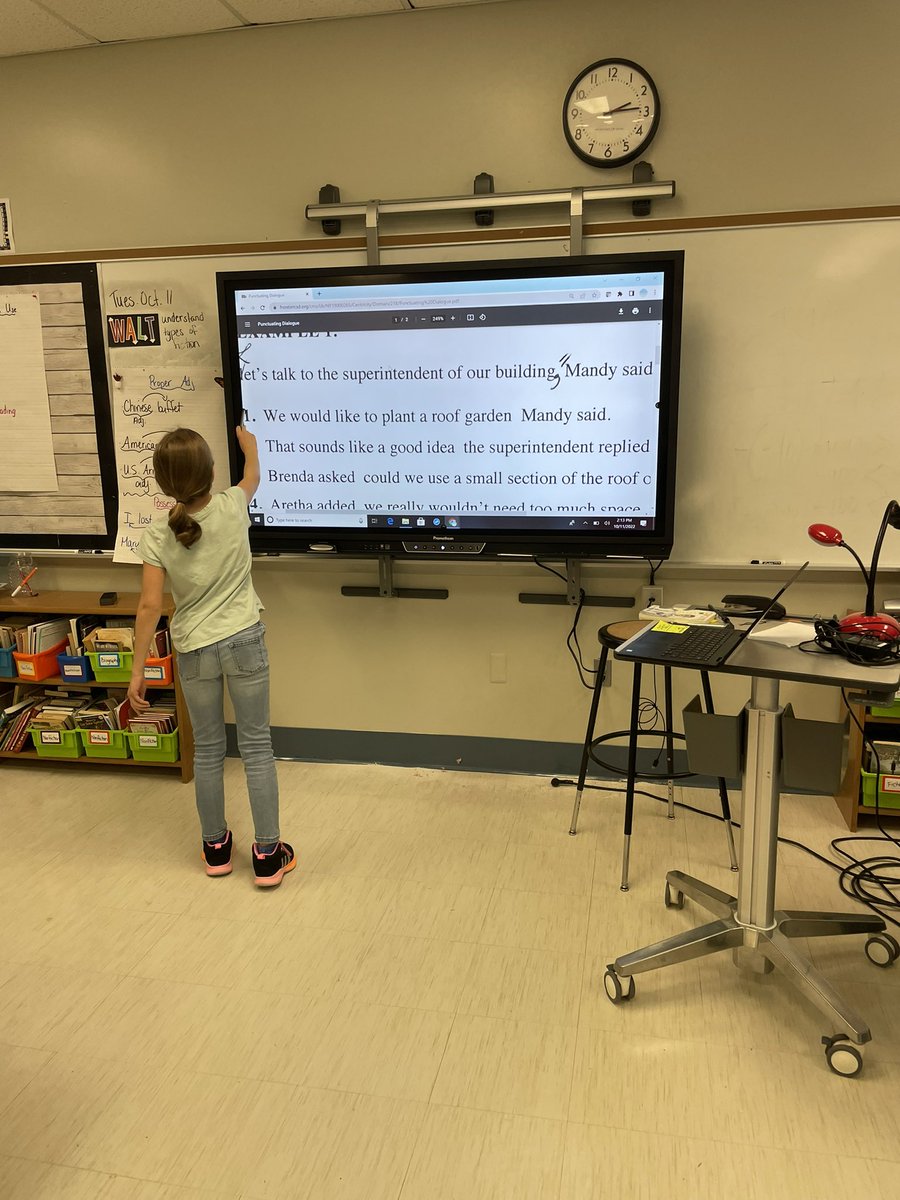 6th grade loved using the new Promethean Board to edit sentences in writing today! <a href="/FSDVikings/">Farmingdale School</a>