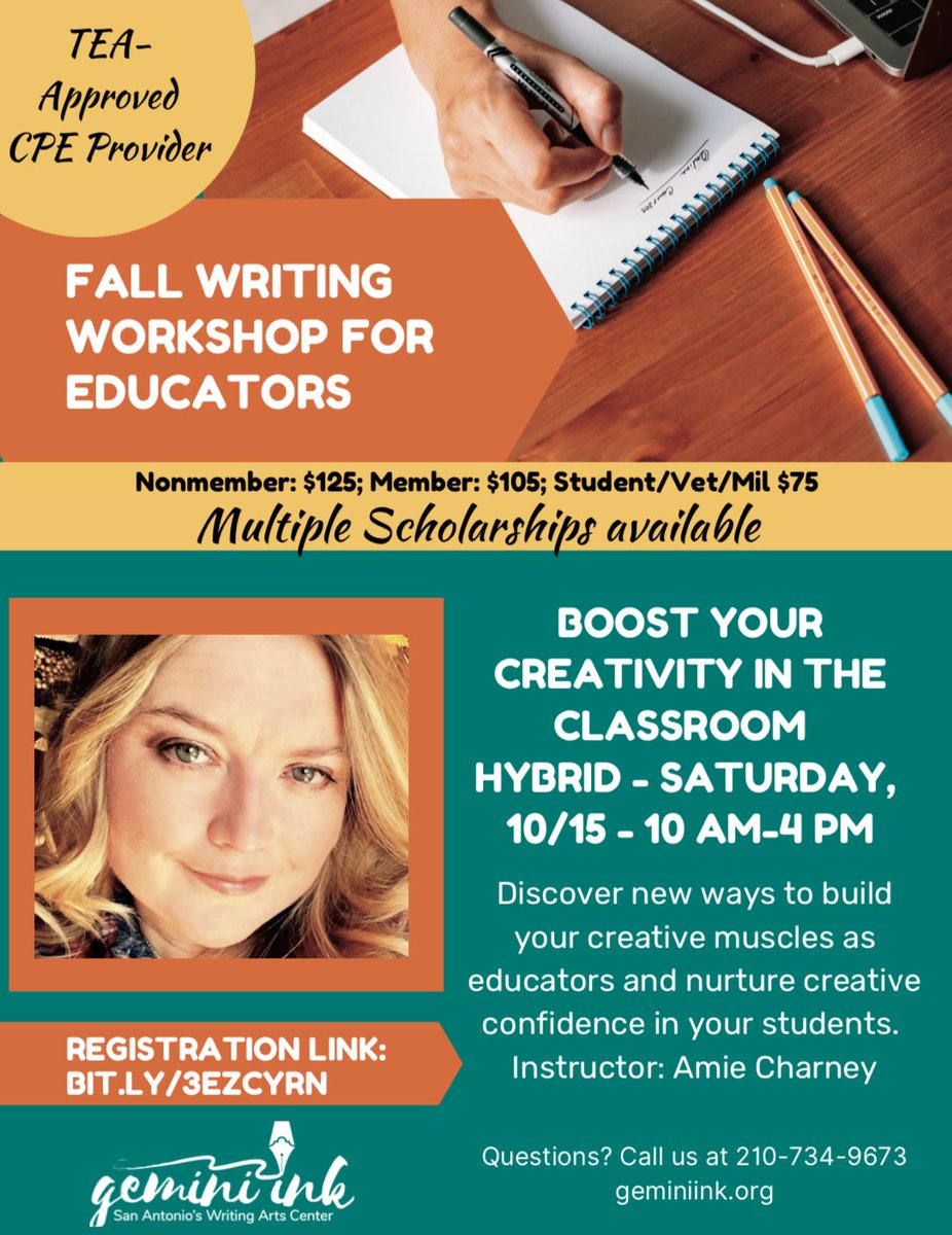 GeminiInk's tweet photo. ATTENTION EDUCATORS: Boost your creativity in the classroom. Earn CPE's!!! - https://t.co/IzDTAoTaQi https://t.co/8HRTEzSRdP