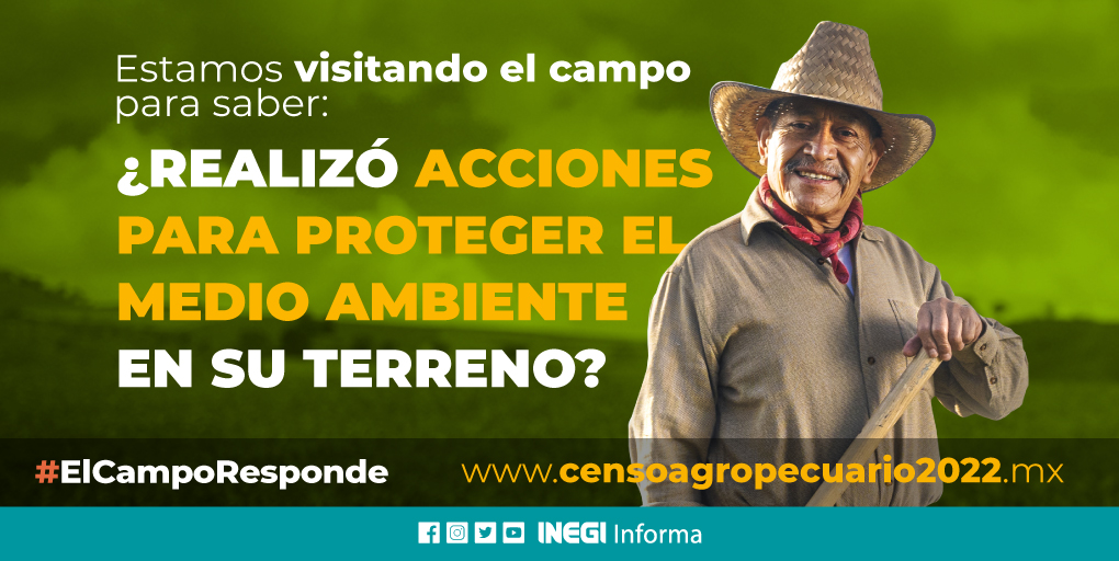 INEGI_INFORMA's tweet photo. El cuidado del campo es vital para el medio ambiente y para la mitigación del cambio climático. El #CensoAgropecuario 2022 también aborda el tema. #INEGI https://t.co/KrTstmeJon https://t.co/IYuuwtijG2