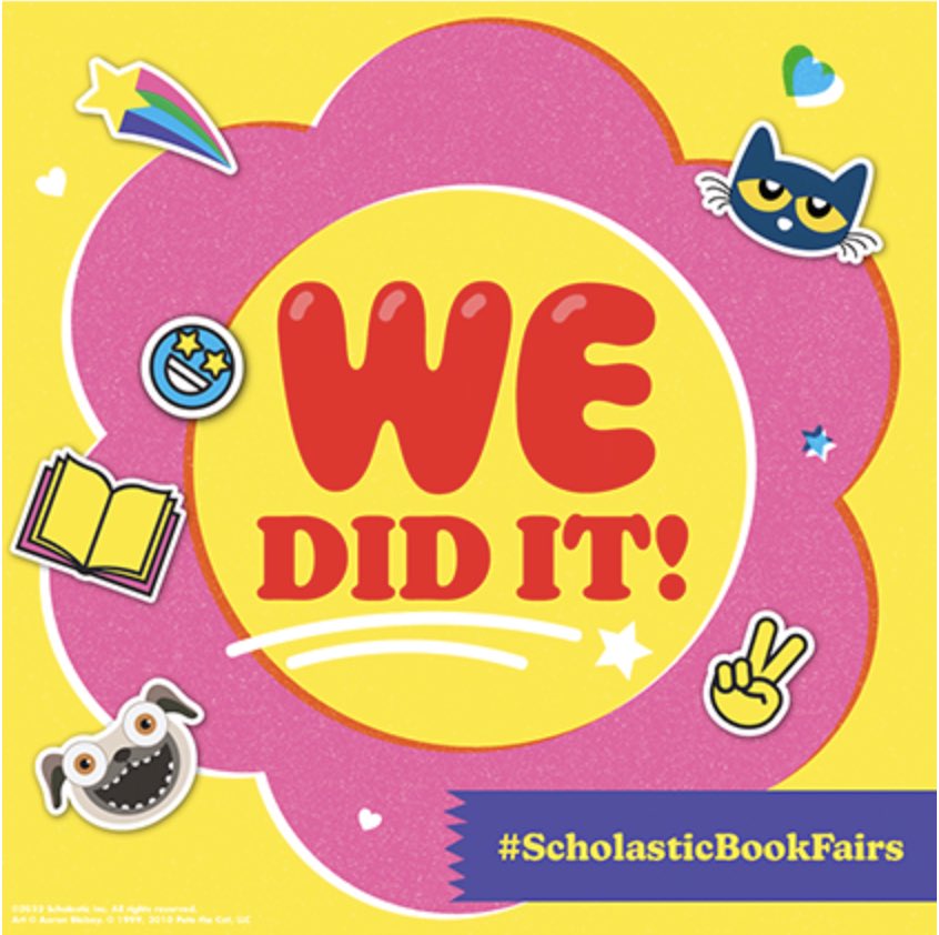 A HUGE thank you to everyone for helping out and supporting the book fair!!! Our goal was to sell 500 books and we exceeded that with a total of 828!!! #TheStultsWay #GameOn #LibrariesinRISD #ScholasticBookFair #WeDidIt