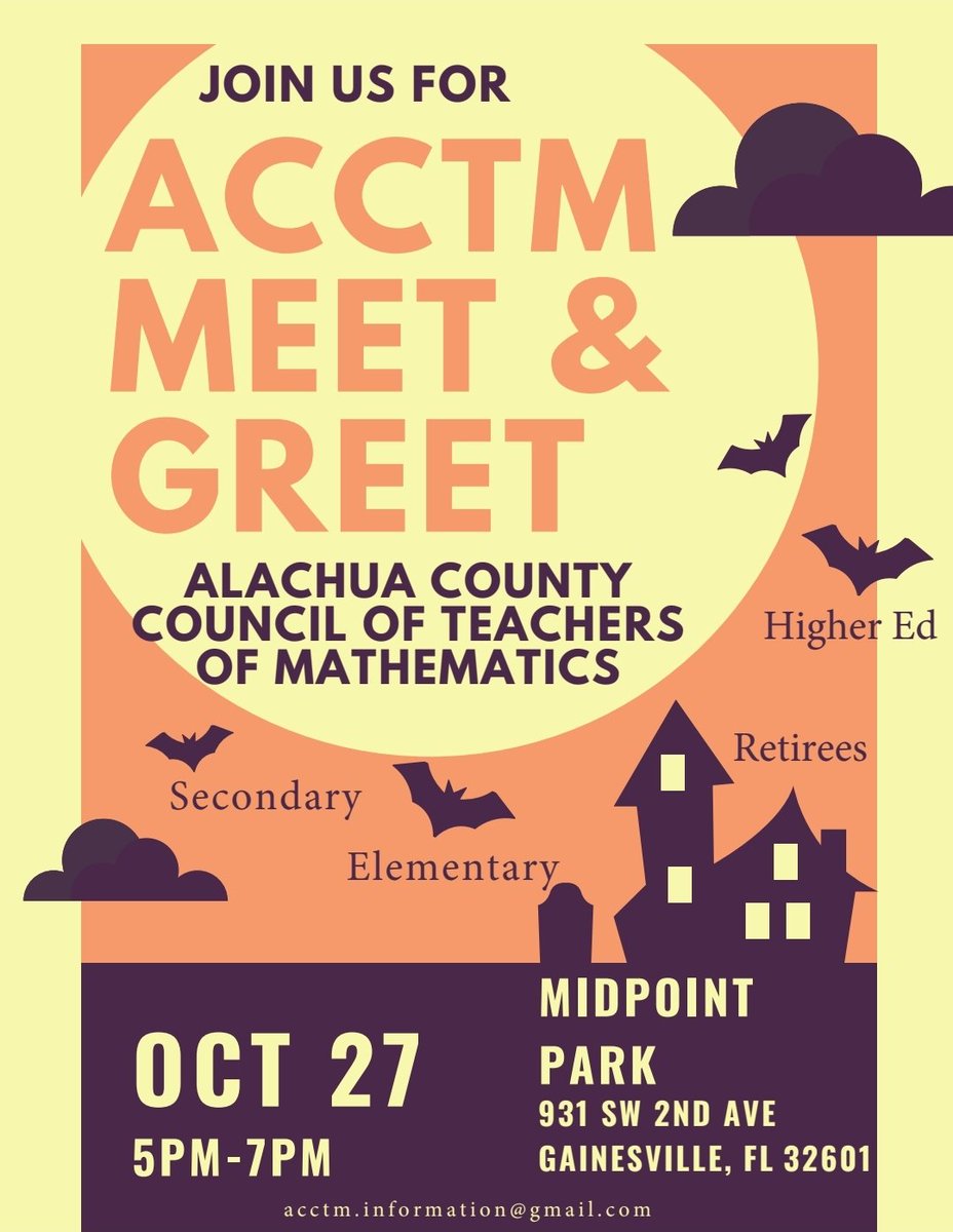 DrIndiaMath's tweet photo. NEW❗⚠️ I am THRILLED to announce to you that Alachua County Public Schools has launched the Alachua County Council of Teachers of Mathematics! If you are an educator in Alachua County, please come out.
Please register by using this link:
https://t.co/HCws58c2Pw #ACCTM #ACPS https://t.co/C9EC0LznDv