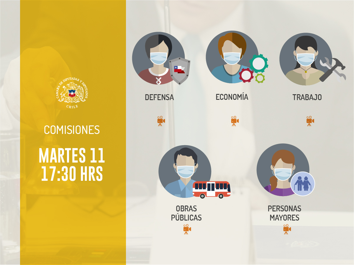 🔸Sigue el trabajo en vivo de las comisiones de Defensa, Economía, Trabajo, Obras Públicas y Personas Mayores. 

📡Transmisión por camara.cl/prensa/televis… y democraciaenvivo.cl
