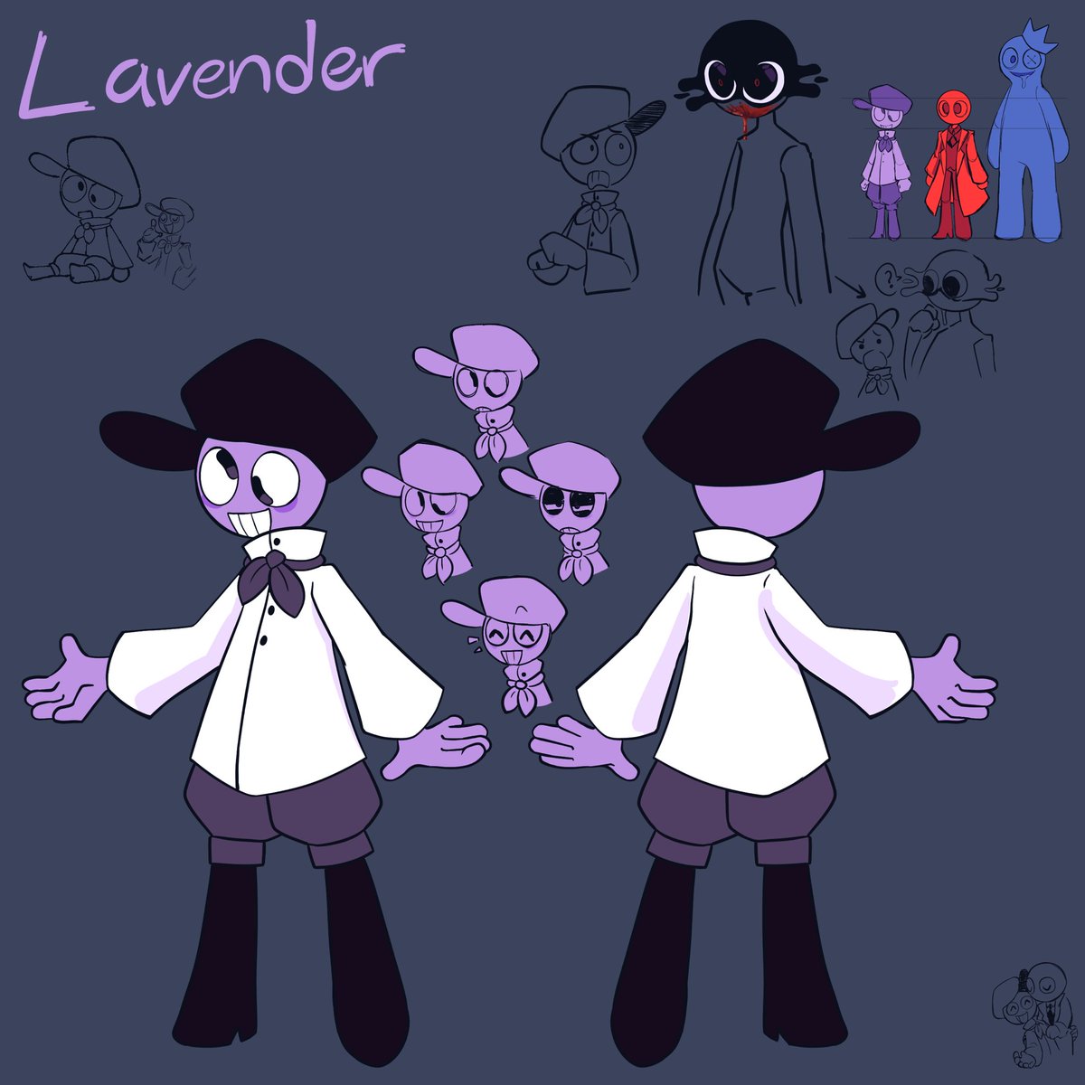 Lavender becomes a werewolf - rainbow friends OC by