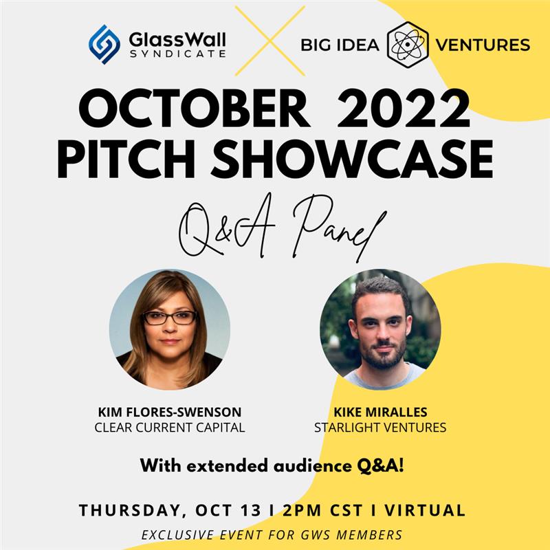 💥It's Almost Pitch Day!💥

GWS Members, get ready to join us for:
🎤 Pitch presentations from 5 game-changing startups
📢A Q&amp;A panel of GWS members and investment experts:
👉Kim Flores-Swenson, Clear Current Capital
👉Kike Miralles, Starlight Ventures
🙋An audience Q&amp;A Box