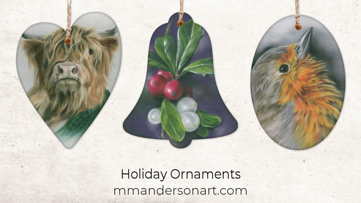 #ShopEarly for wooden holiday ornaments at mm-anderson.pixels.com/shop/ornaments including these beautiful images on a variety of shapes. My nature-inspired artwork may also be purchased printed on an array of wall art, accessories & more. #BuyIntoArt #ChristmasOrnaments #Christmasgiftidea